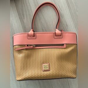 Dooney and Bourke Beacon Tan Peach Tote Bag